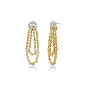 13.20CT Fancy Yellow Diamond Earrings