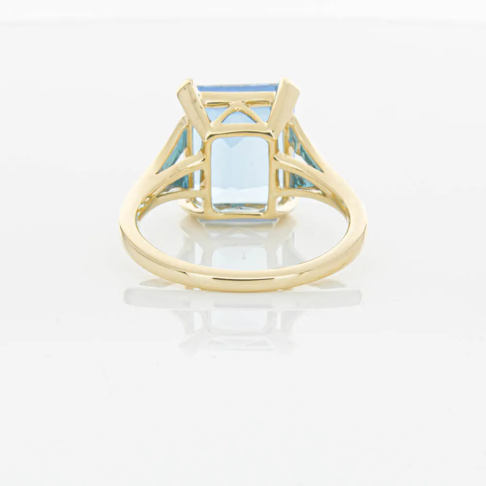 14ct Yellow Gold Blue Topaz Juliet Ring