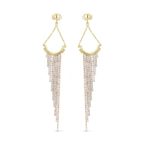 14K TC PUSHBACK CHANDELIER BEADED EARRINGS (ERTG199-14K)