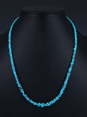 20" Single Strand Egyptian Turquoise Necklace