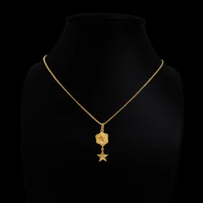 22K YG Woman Star Pendant-1pc