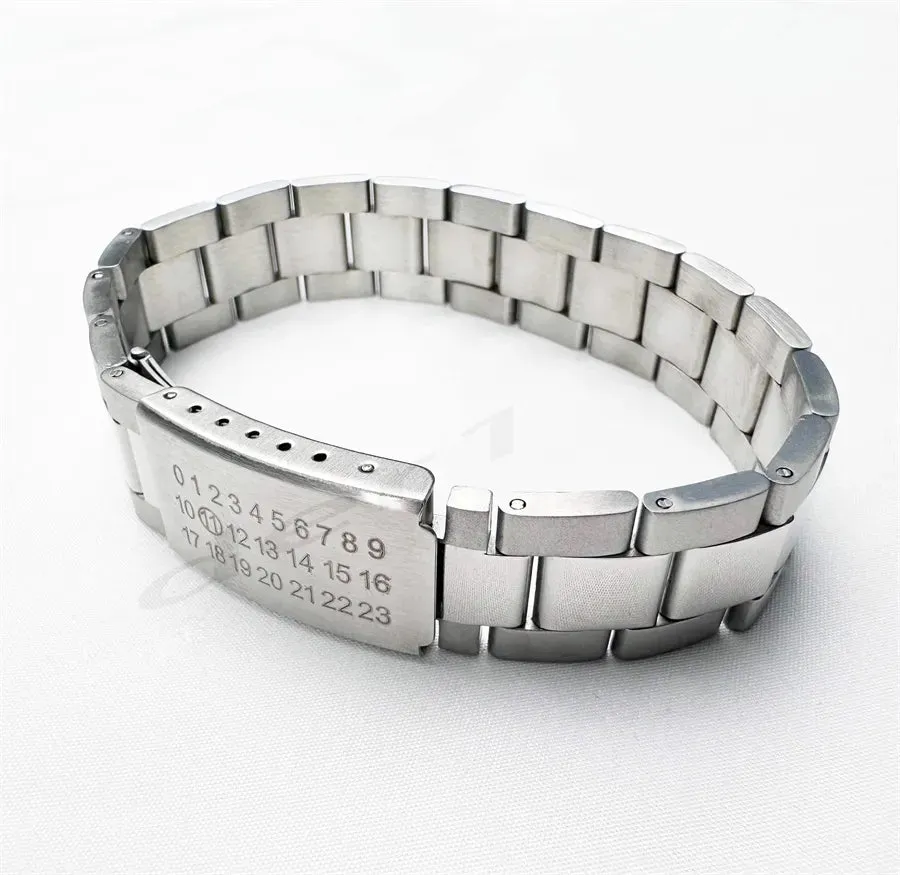23ssT Personalized Digital Band Bracelet Punk Style Titanium Steel Premium Party Fashion Alternative Band Accessories