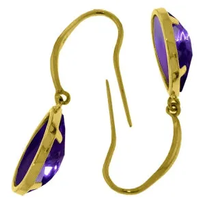 5 Carat 14K Solid Yellow Gold Unstoppable Amethyst Earrings