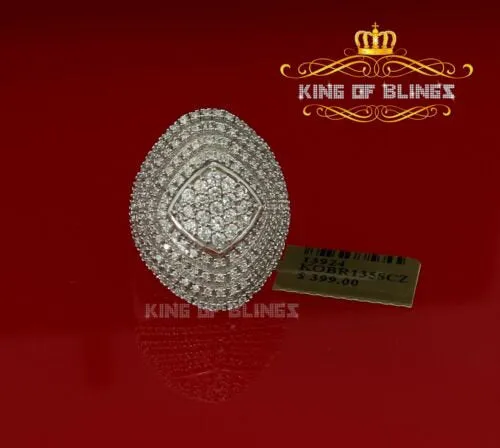 925 Sterling Silver White Cubic Zirconia 1.67ct Cocktail Womens Ring Size 7