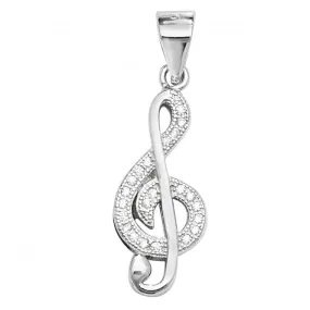 Acotis Silver Pendant Treble Clef G61006
