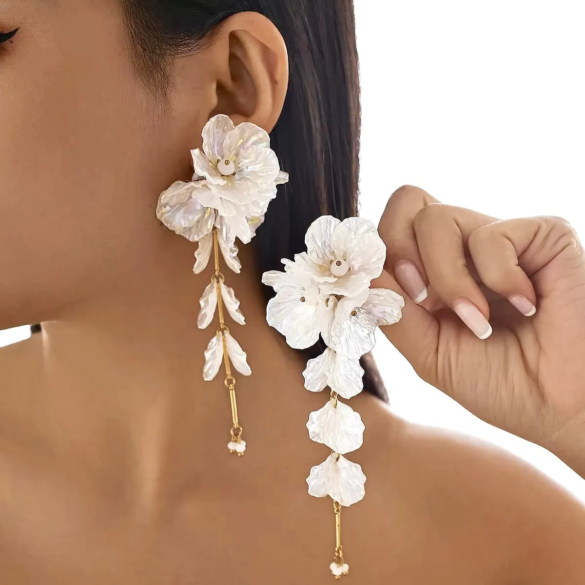 Akane - Bohemian Floral Bridal Earrings