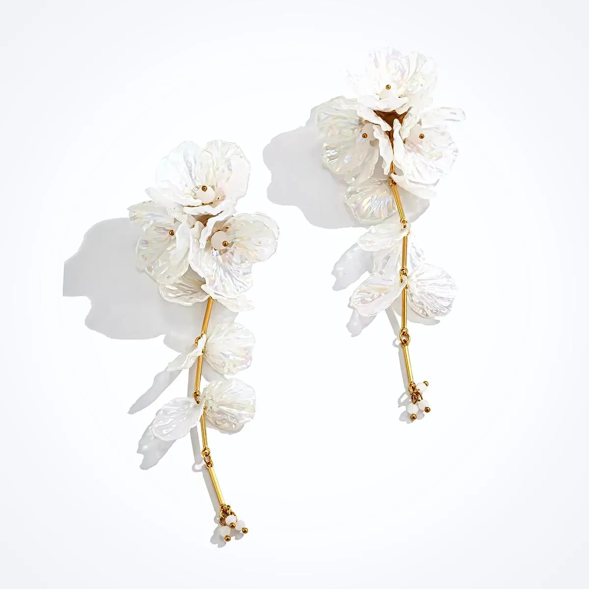 Akane - Bohemian Floral Bridal Earrings