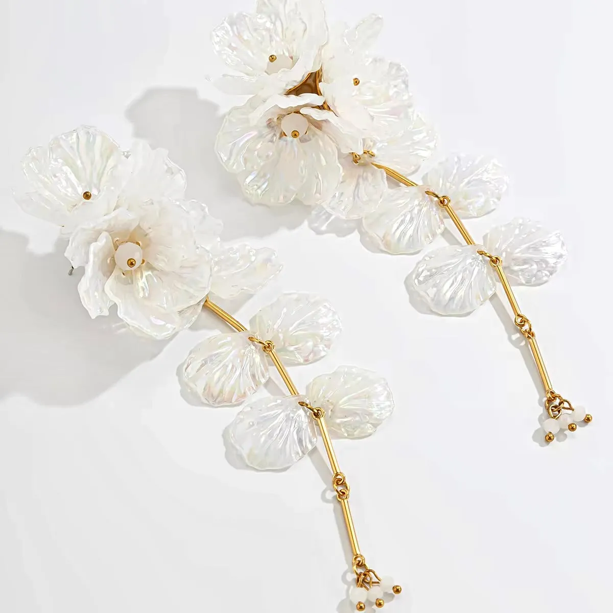 Akane - Bohemian Floral Bridal Earrings