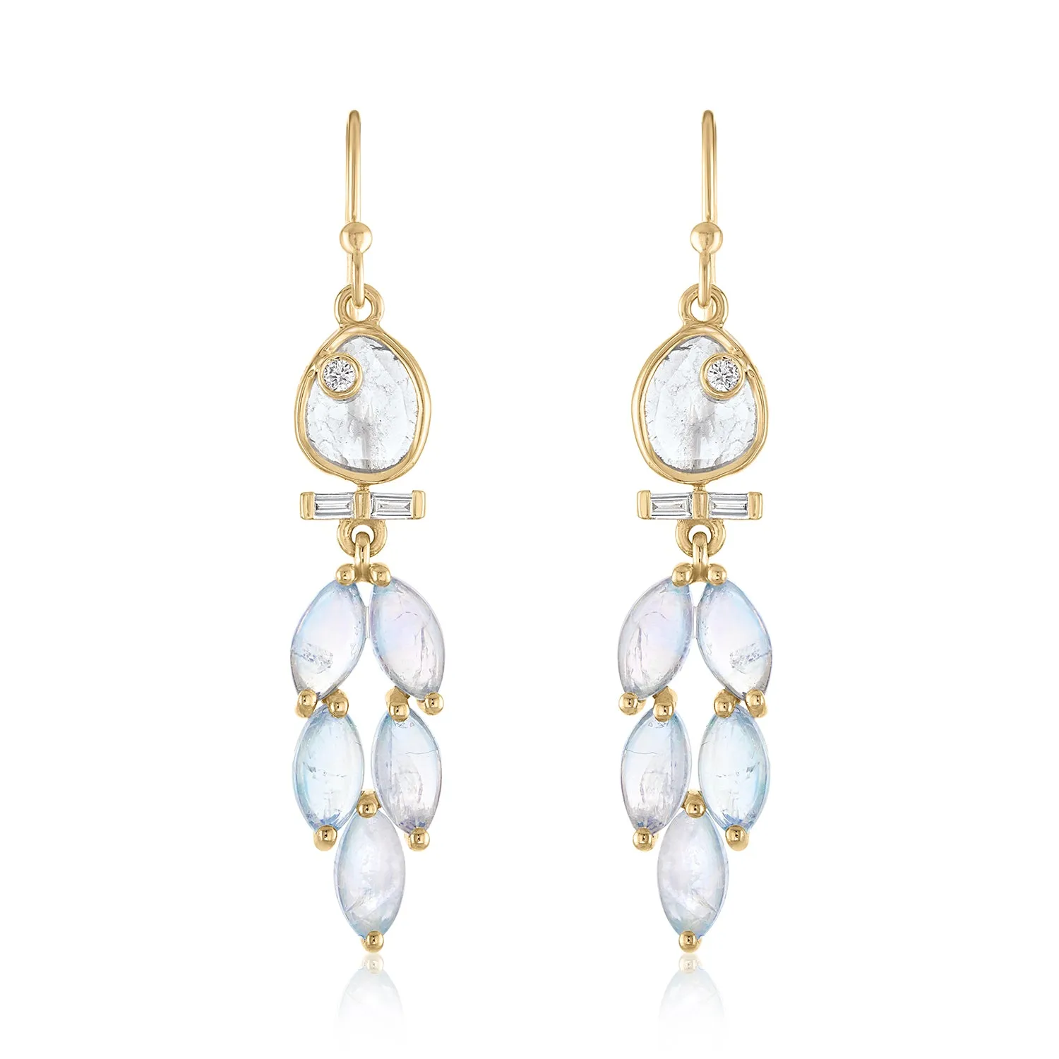 ALINA DIAMOND AND MOONSTONE EARRINGS