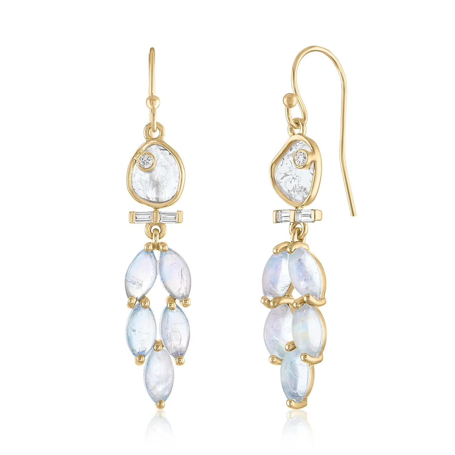 ALINA DIAMOND AND MOONSTONE EARRINGS