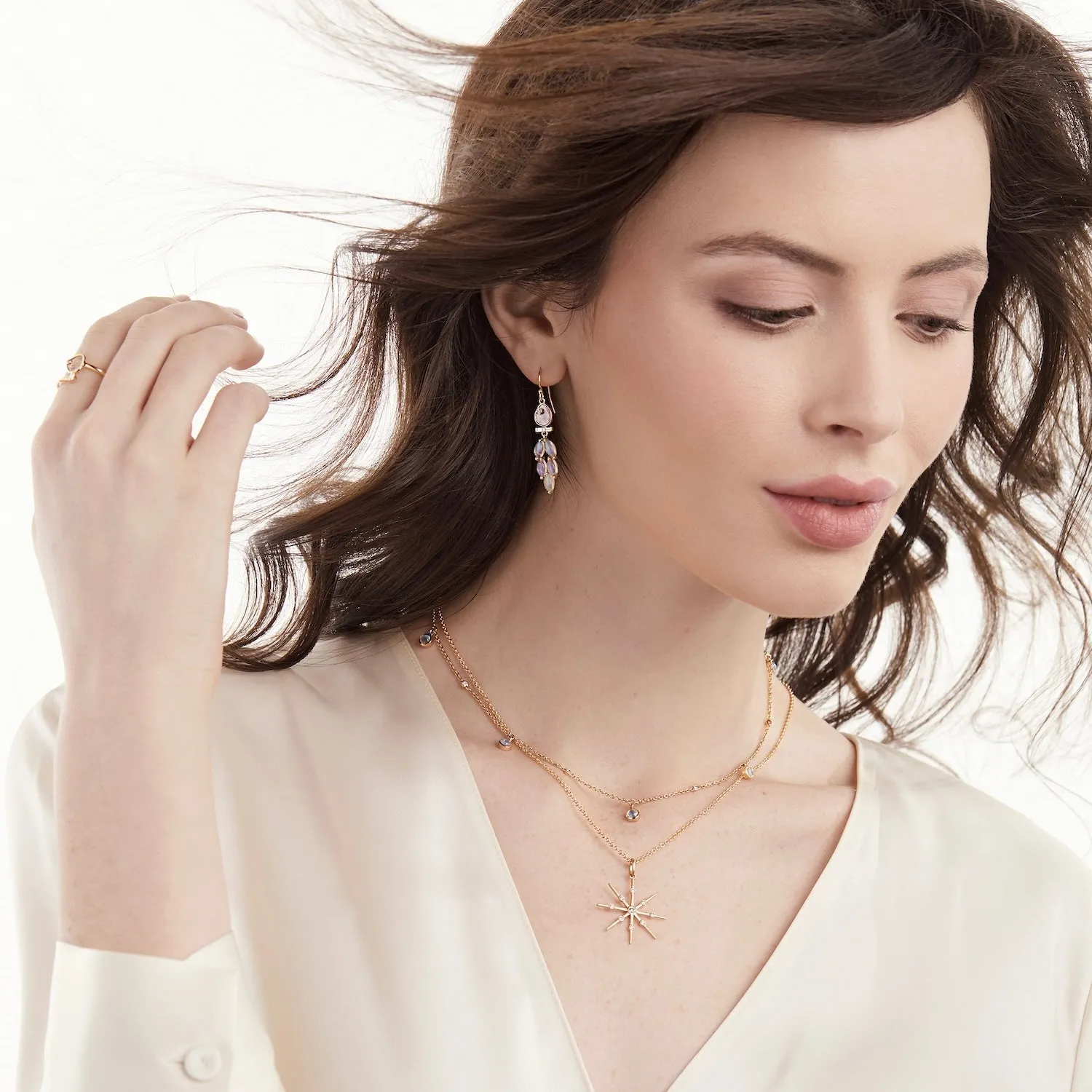 ALINA DIAMOND AND MOONSTONE EARRINGS