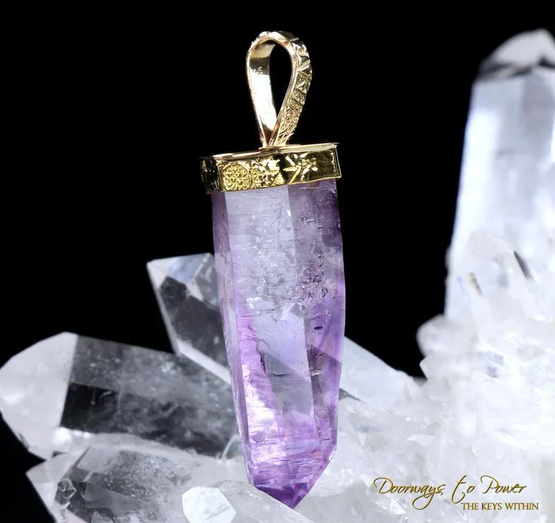 Amethyst Light Language Pendant Sunken Record Keepers™ 22k