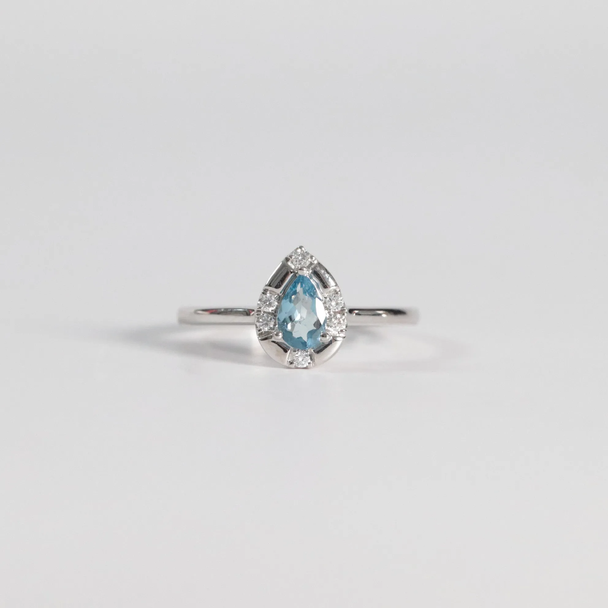 Aquamarine   Diamond Ring