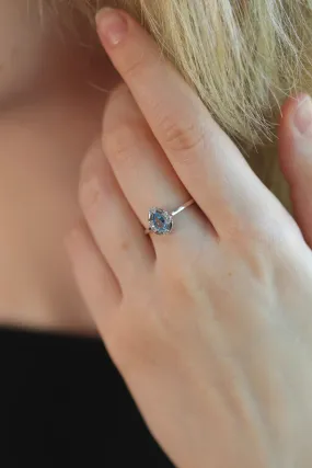 Aquamarine   Diamond Ring
