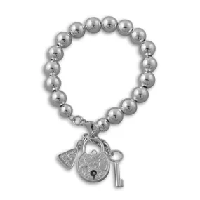 BALL BRACELET WITH COIN PADLOCK