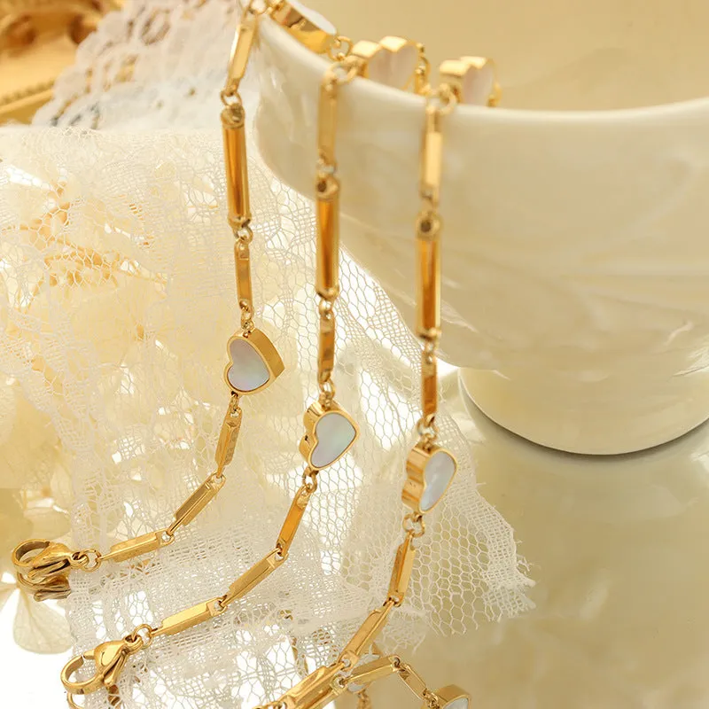Bamboo Knot Heart Charms Bracelet