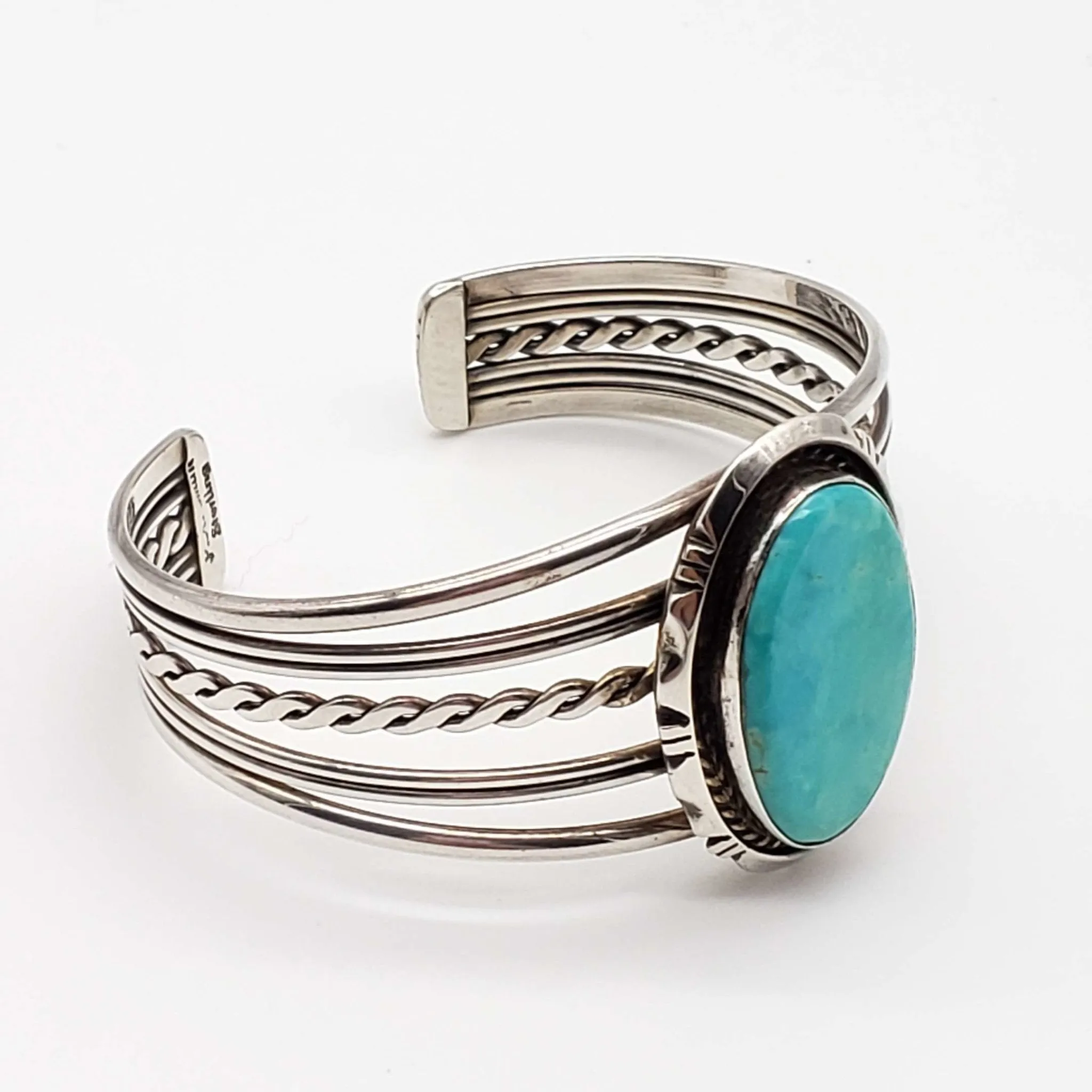Bangle Sterling Silver with Turquoise Stone