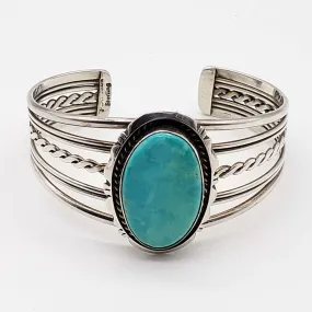 Bangle Sterling Silver with Turquoise Stone