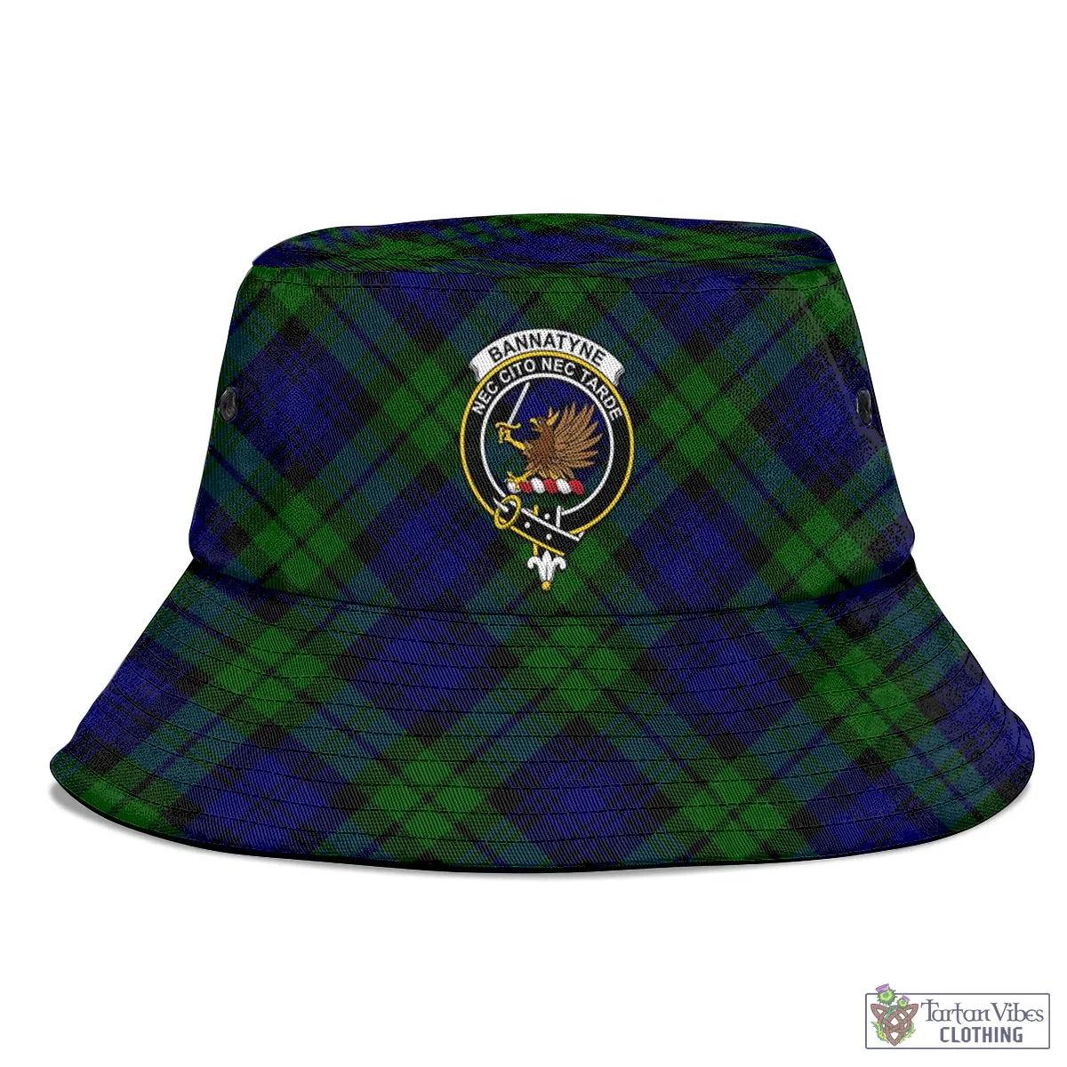 Bannatyne Tartan Bucket Hat with Family Crest