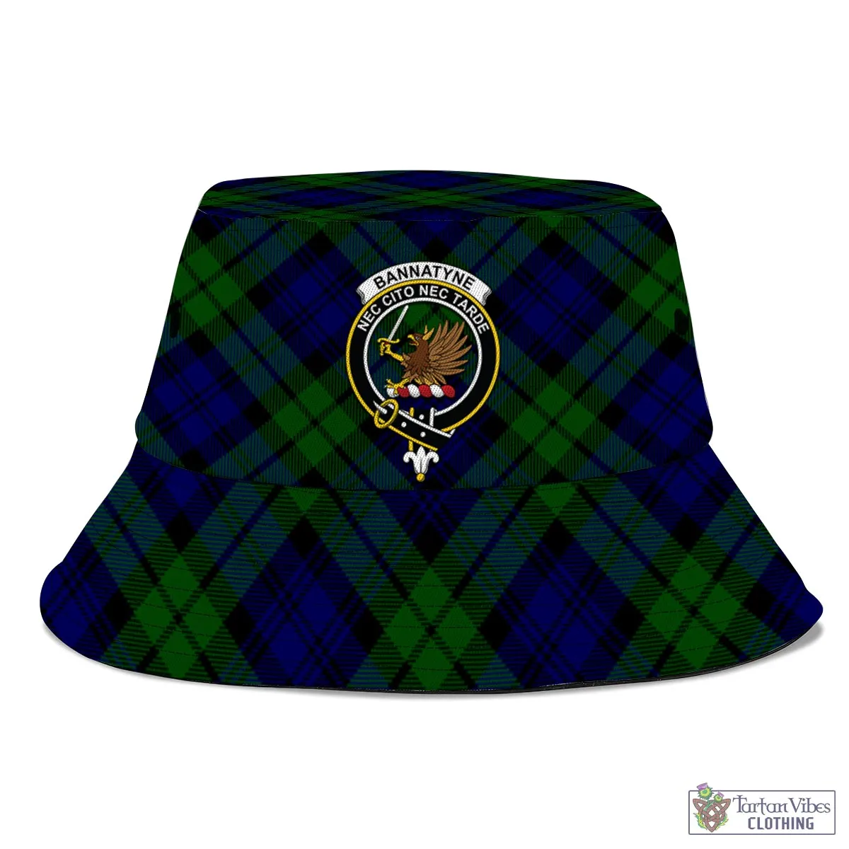 Bannatyne Tartan Bucket Hat with Family Crest