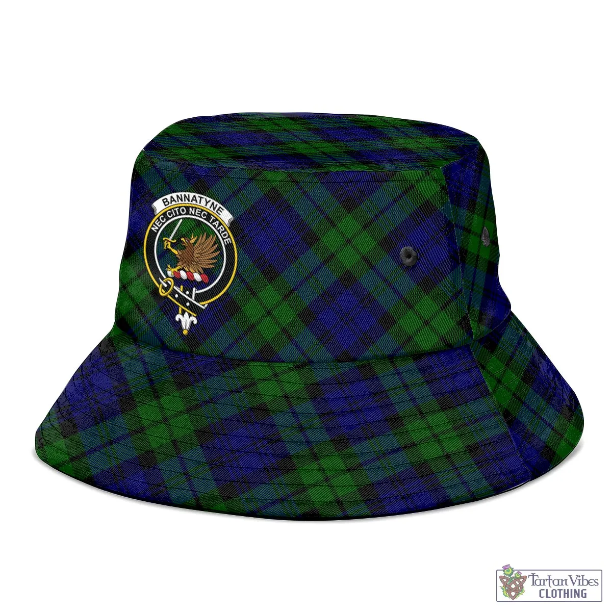 Bannatyne Tartan Bucket Hat with Family Crest