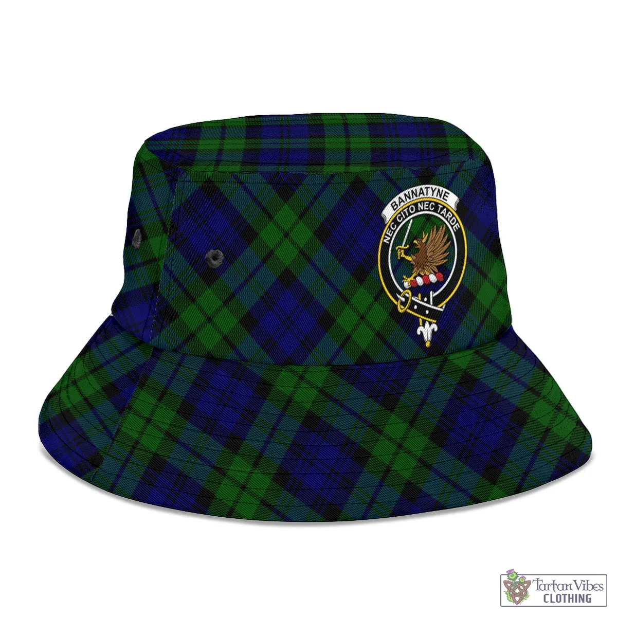 Bannatyne Tartan Bucket Hat with Family Crest