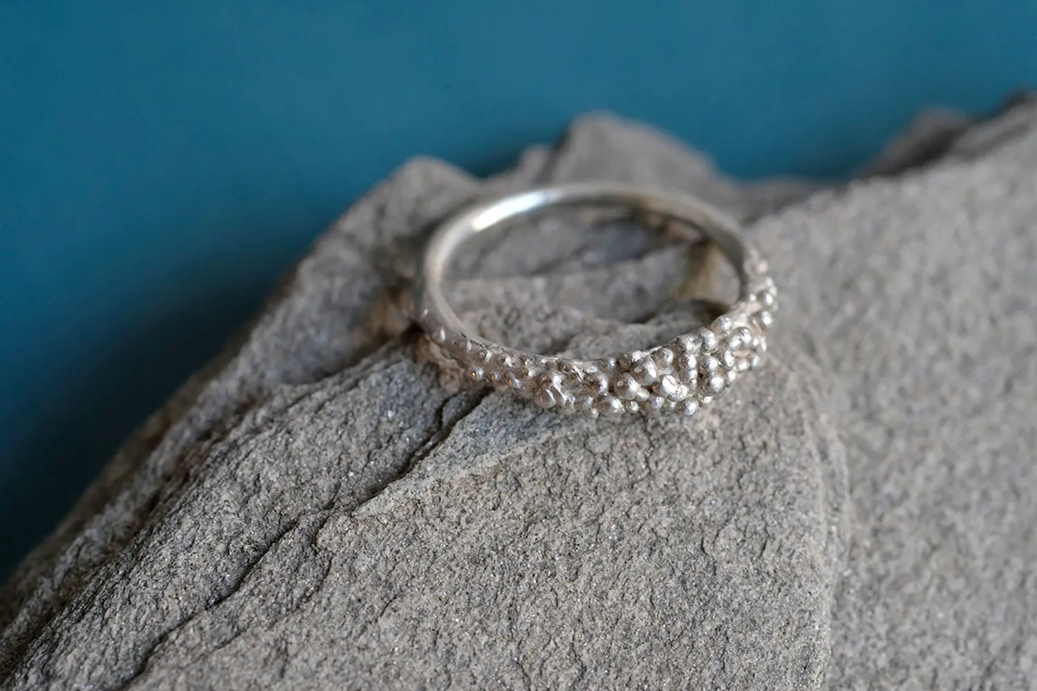 Beaded Silver Ring
