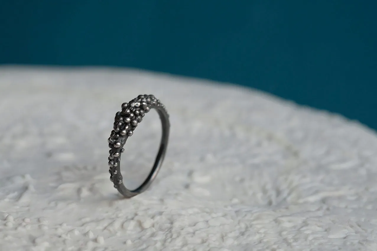 Beaded Silver Ring