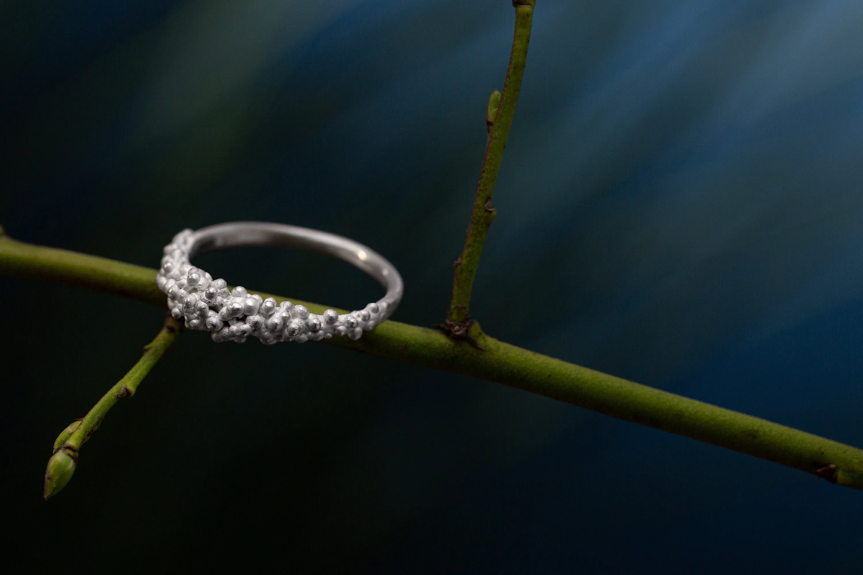 Beaded Silver Ring