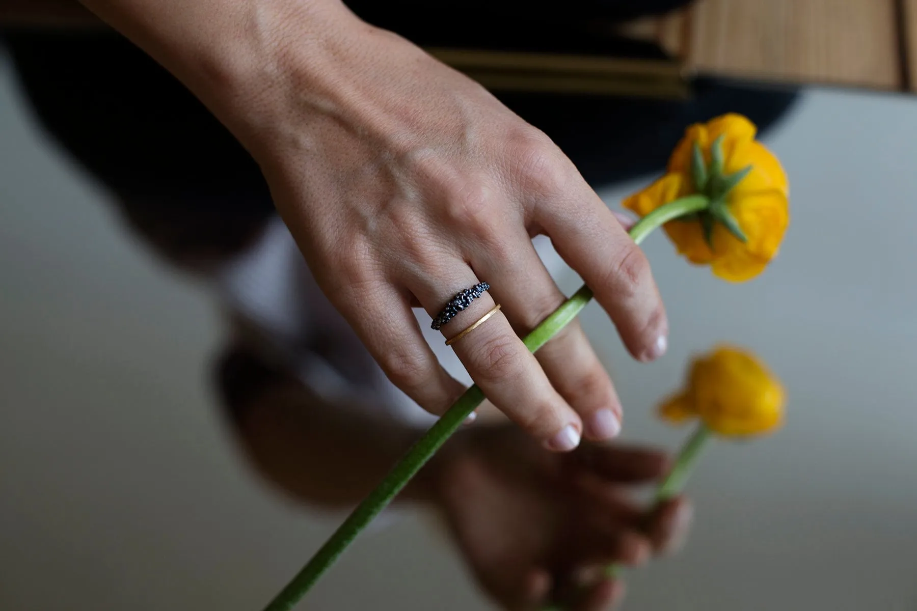 Beaded Silver Ring