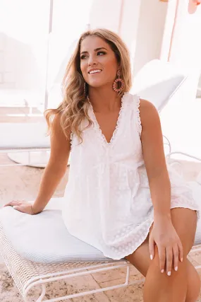 Beyond Bali Babydoll Tank in White