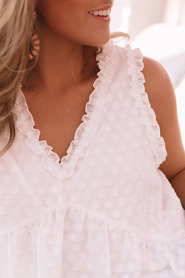 Beyond Bali Babydoll Tank in White