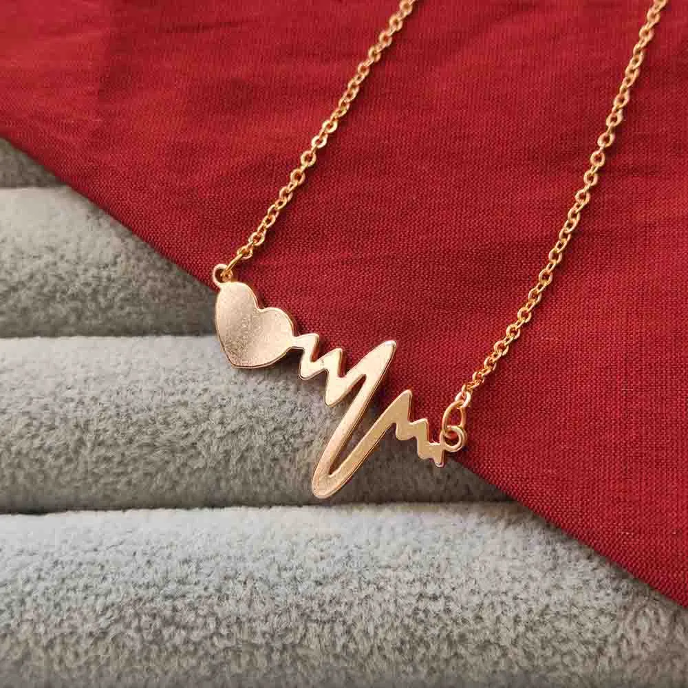 Bhavi Jewels Heart Beat Shape Chain Pendant