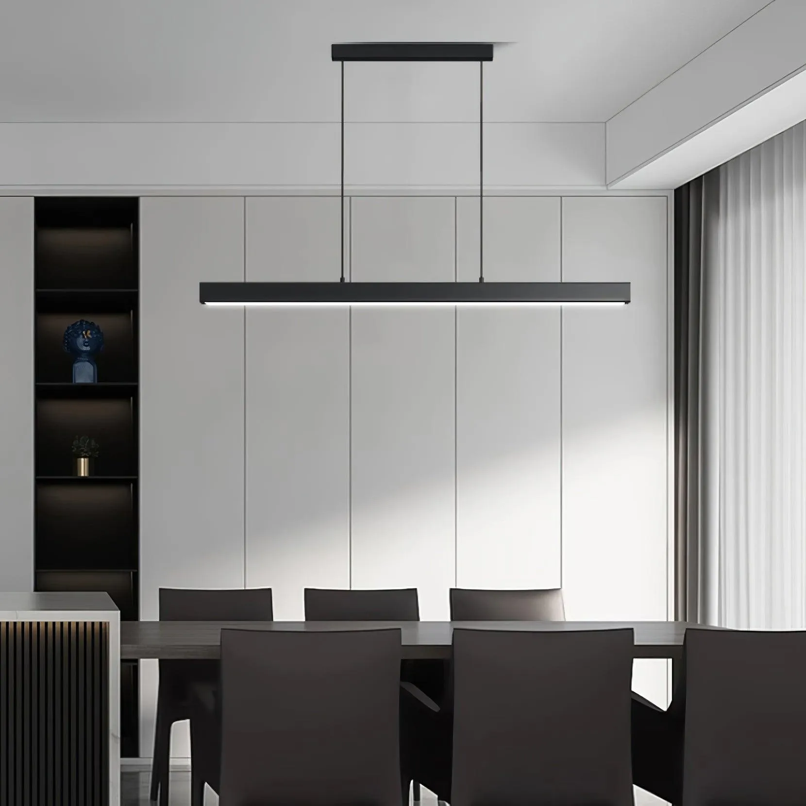 Black Linear Pendant Lamp