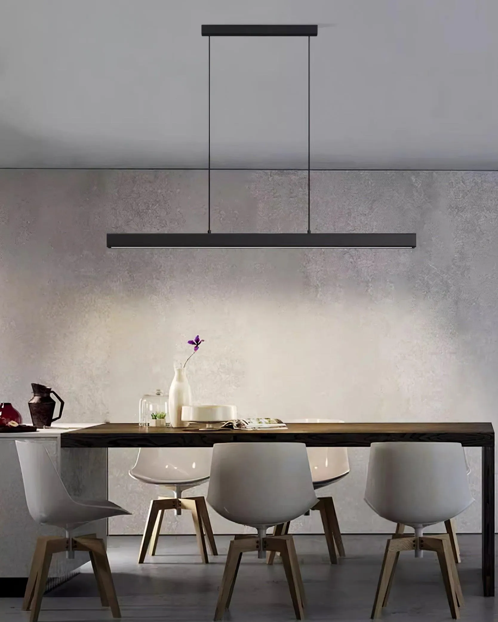 Black Linear Pendant Lamp