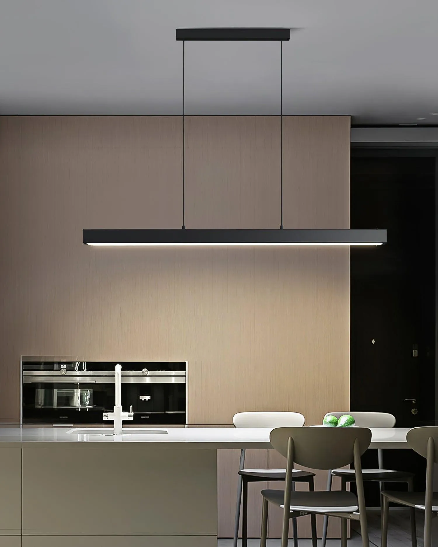 Black Linear Pendant Lamp