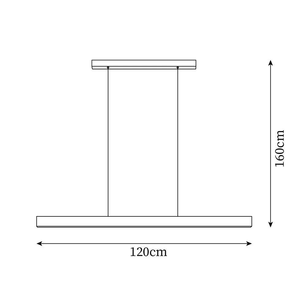 Black Linear Pendant Lamp