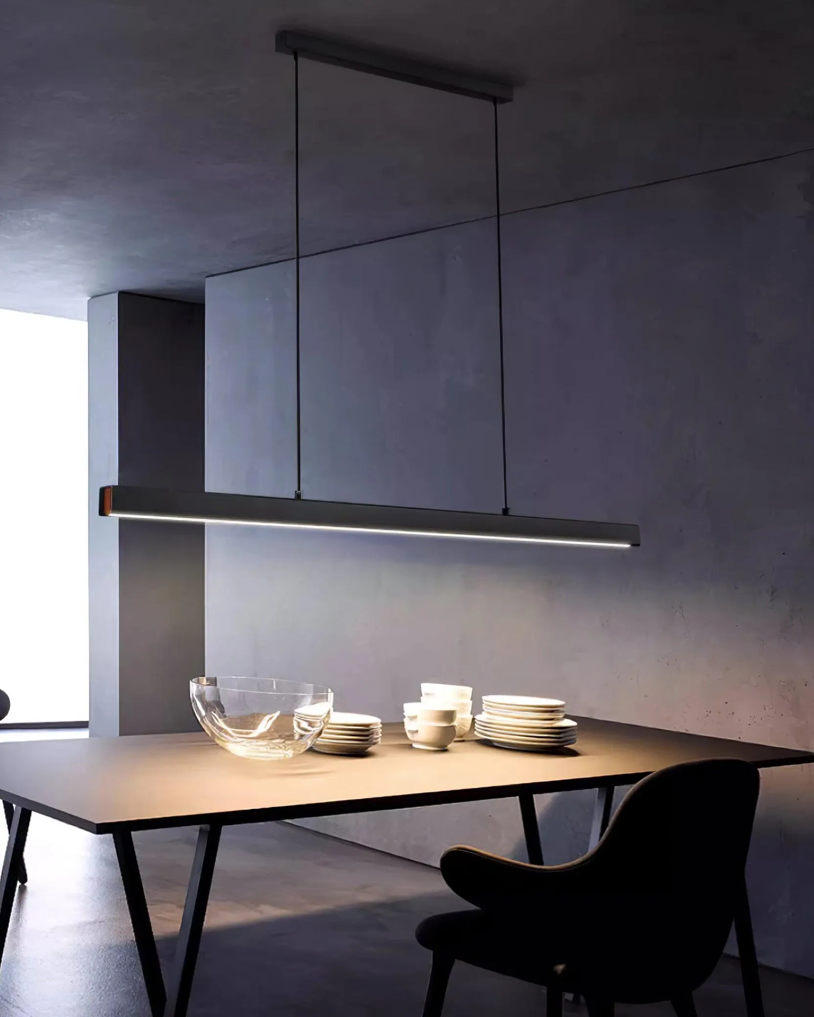 Black Linear Pendant Lamp
