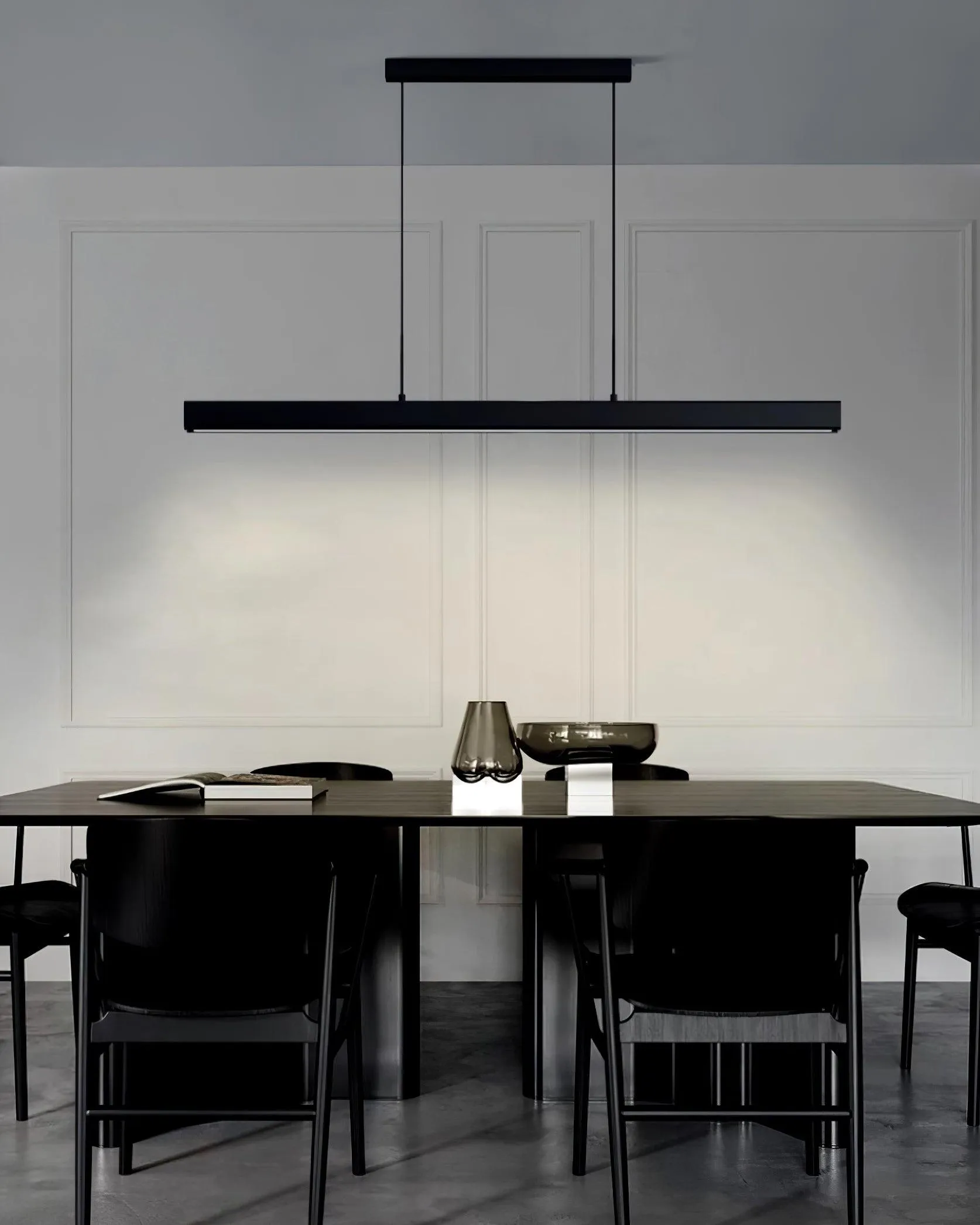 Black Linear Pendant Lamp