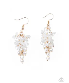 Bountiful Bouquets - Gold Earrings - Paparazzi Accessories
