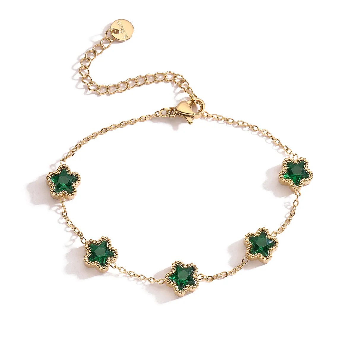 Bracelet en Acier Titane Zircon Femme