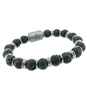 Bracelet Lava Beads 10mm w/ Magnetic Lock Mat