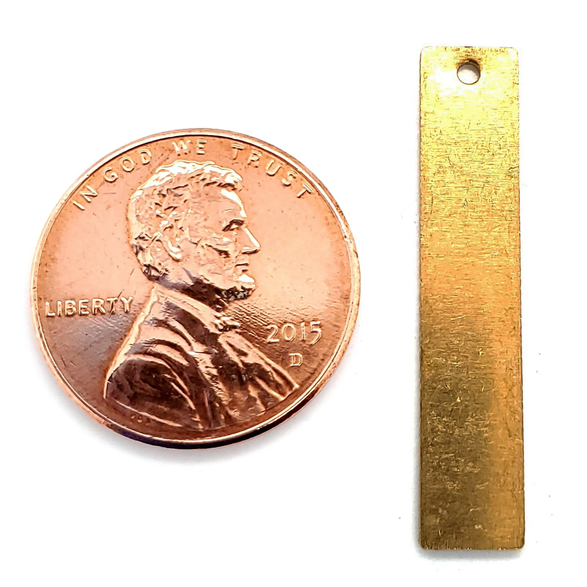 Brass Blank Vertical Rectangle Pendant / SBB0217