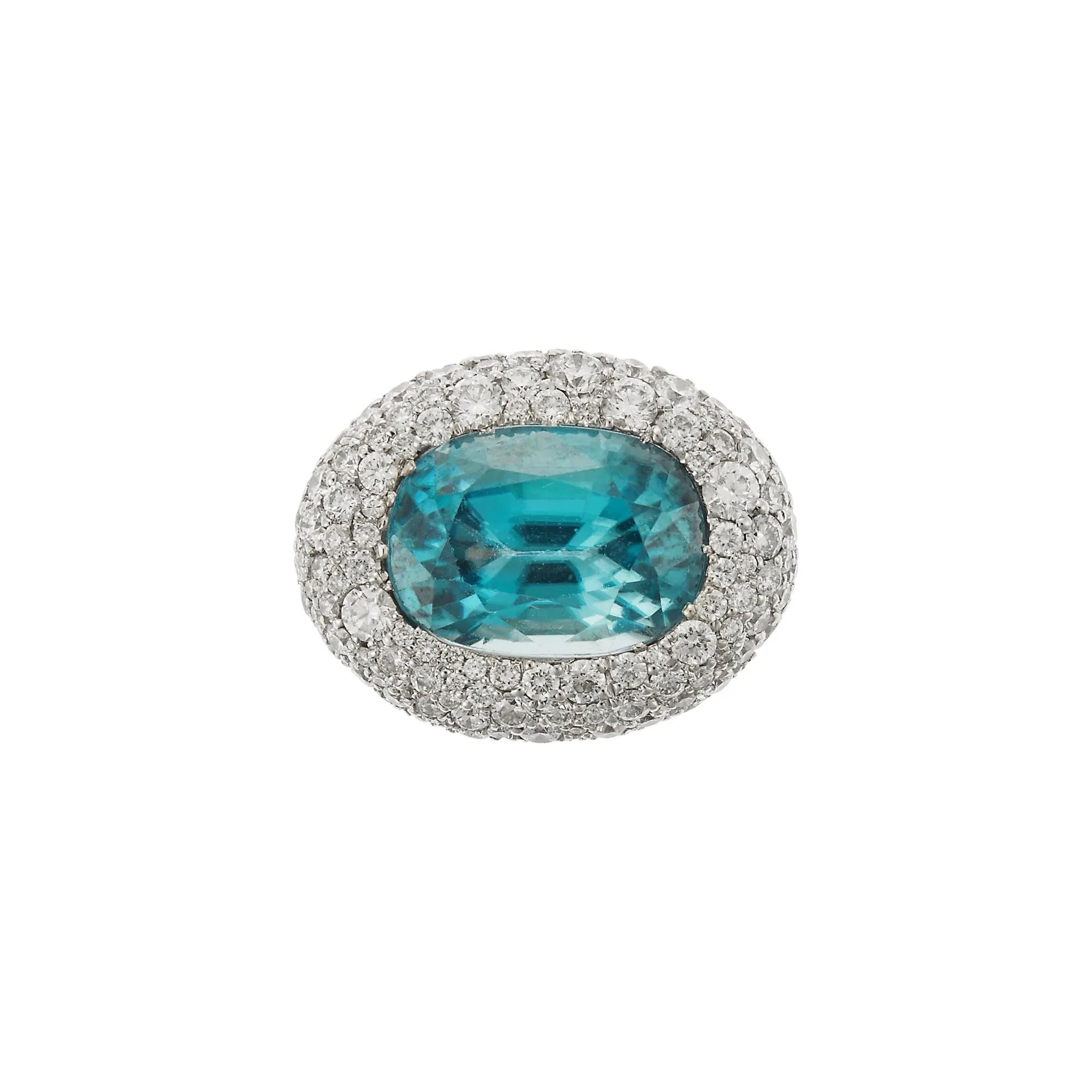 Brilliant Blue Cocktail Ring
