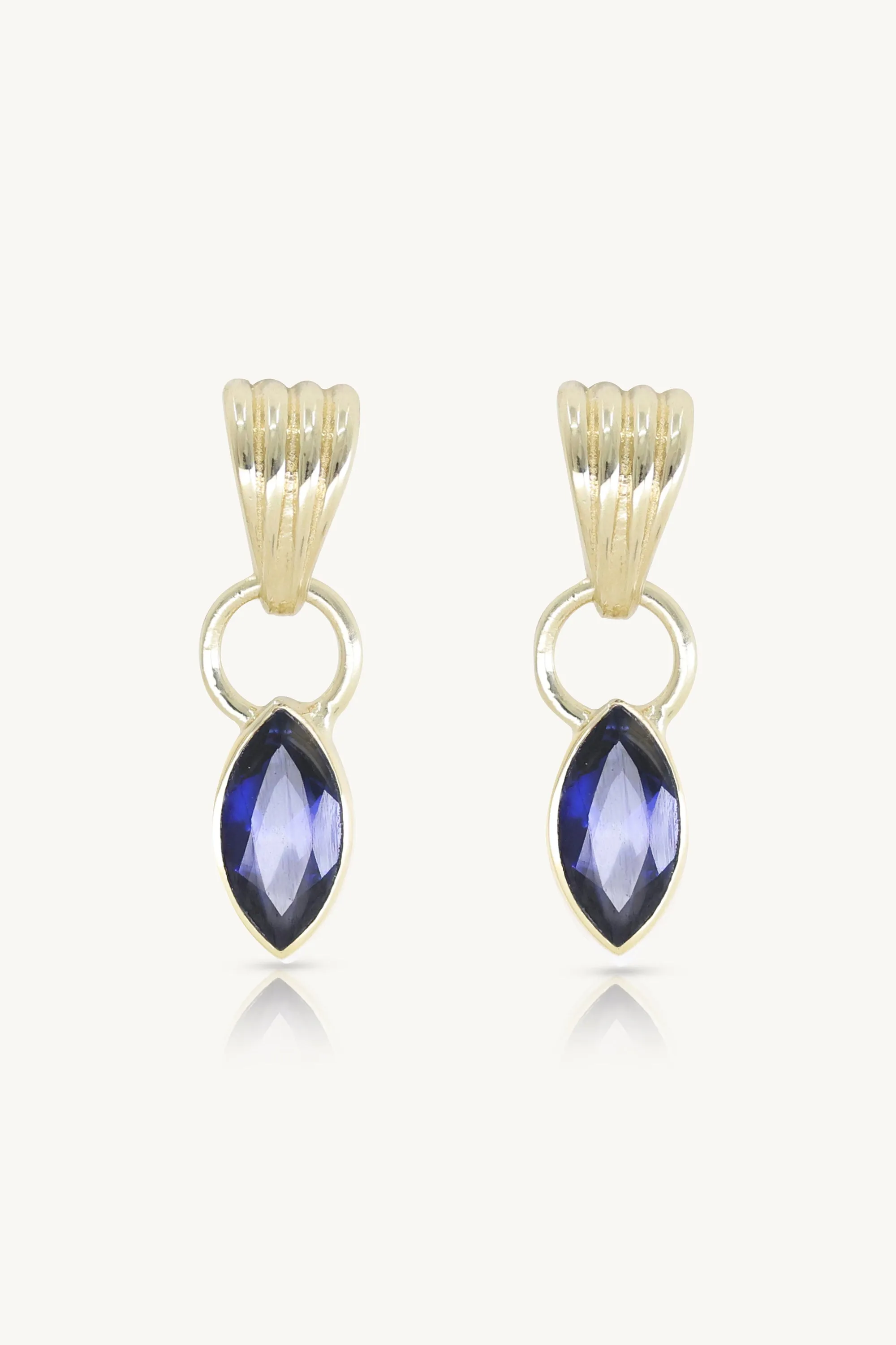 Camille Sapphire Gold Earrings