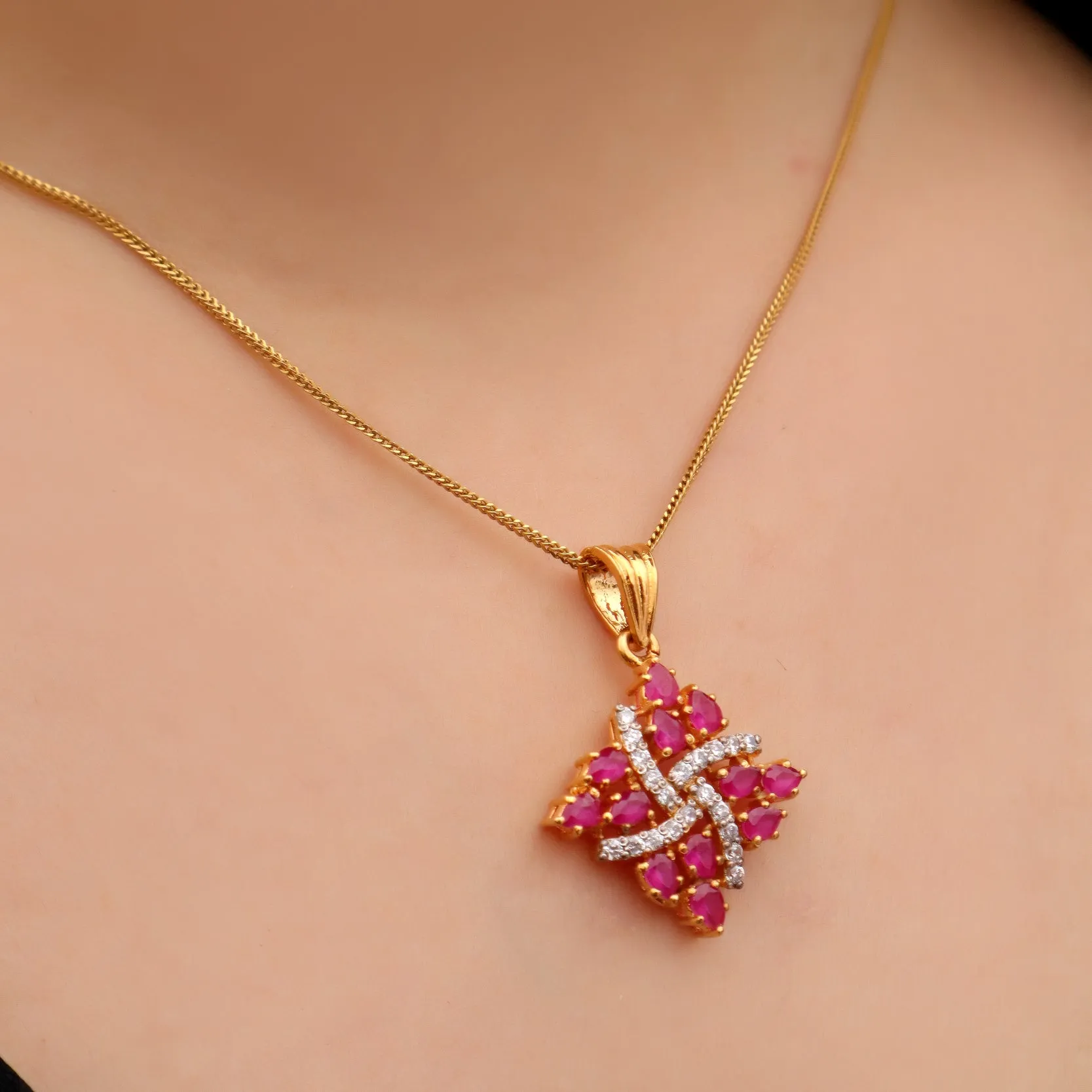 Captivating Pendant with Chetum and Zircons