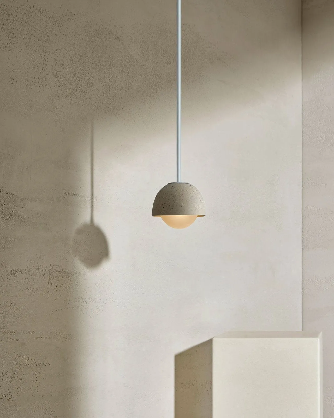Ceramic Bowl Suspended Rod Pendant | Terra