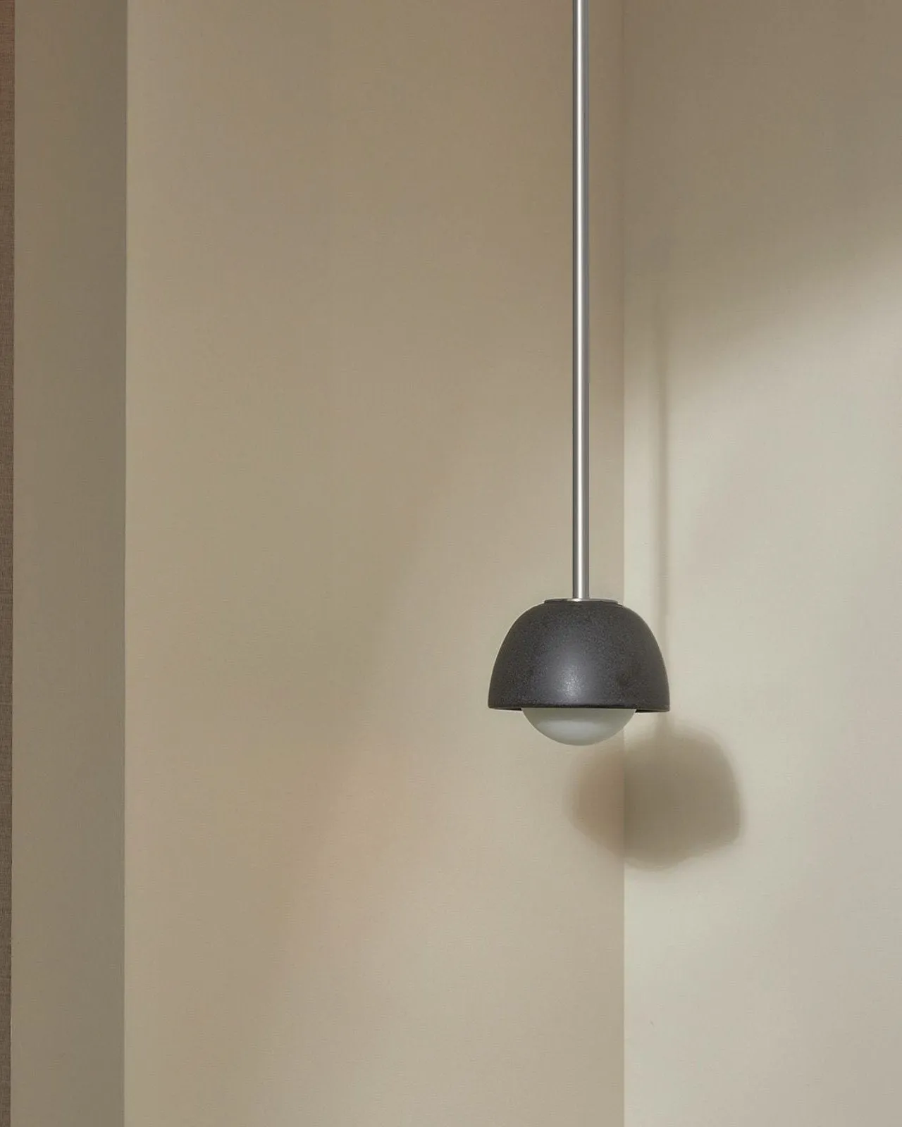 Ceramic Bowl Suspended Rod Pendant | Terra