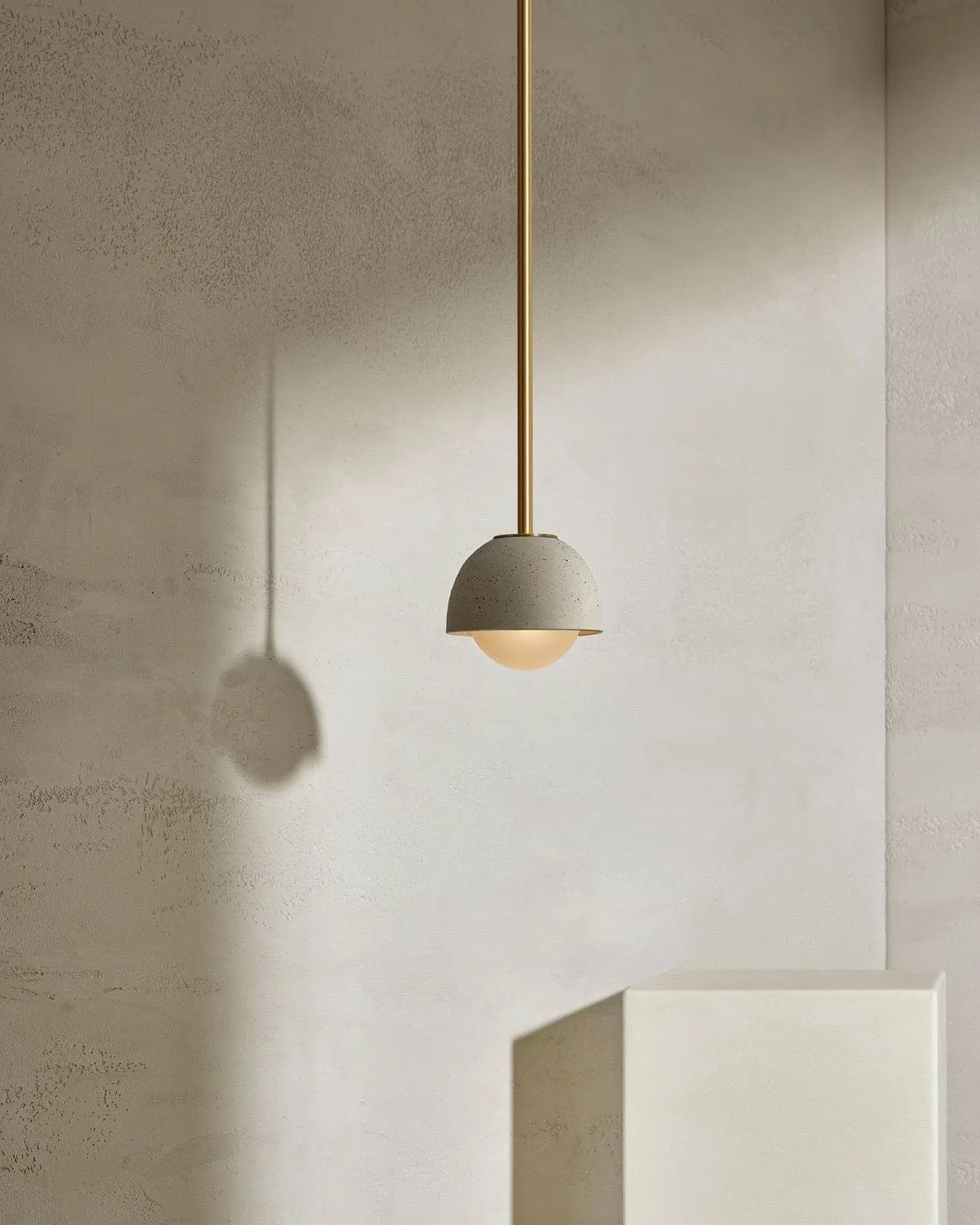 Ceramic Bowl Suspended Rod Pendant | Terra