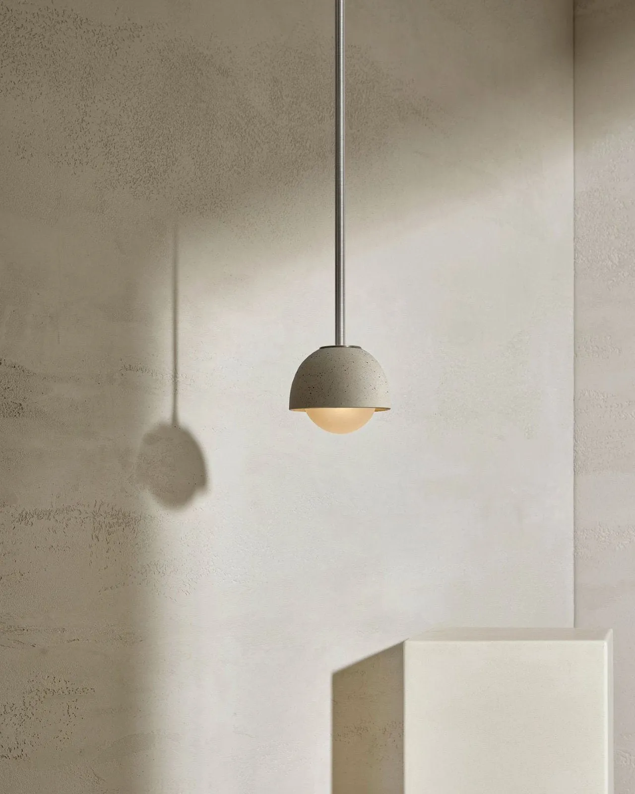 Ceramic Bowl Suspended Rod Pendant | Terra